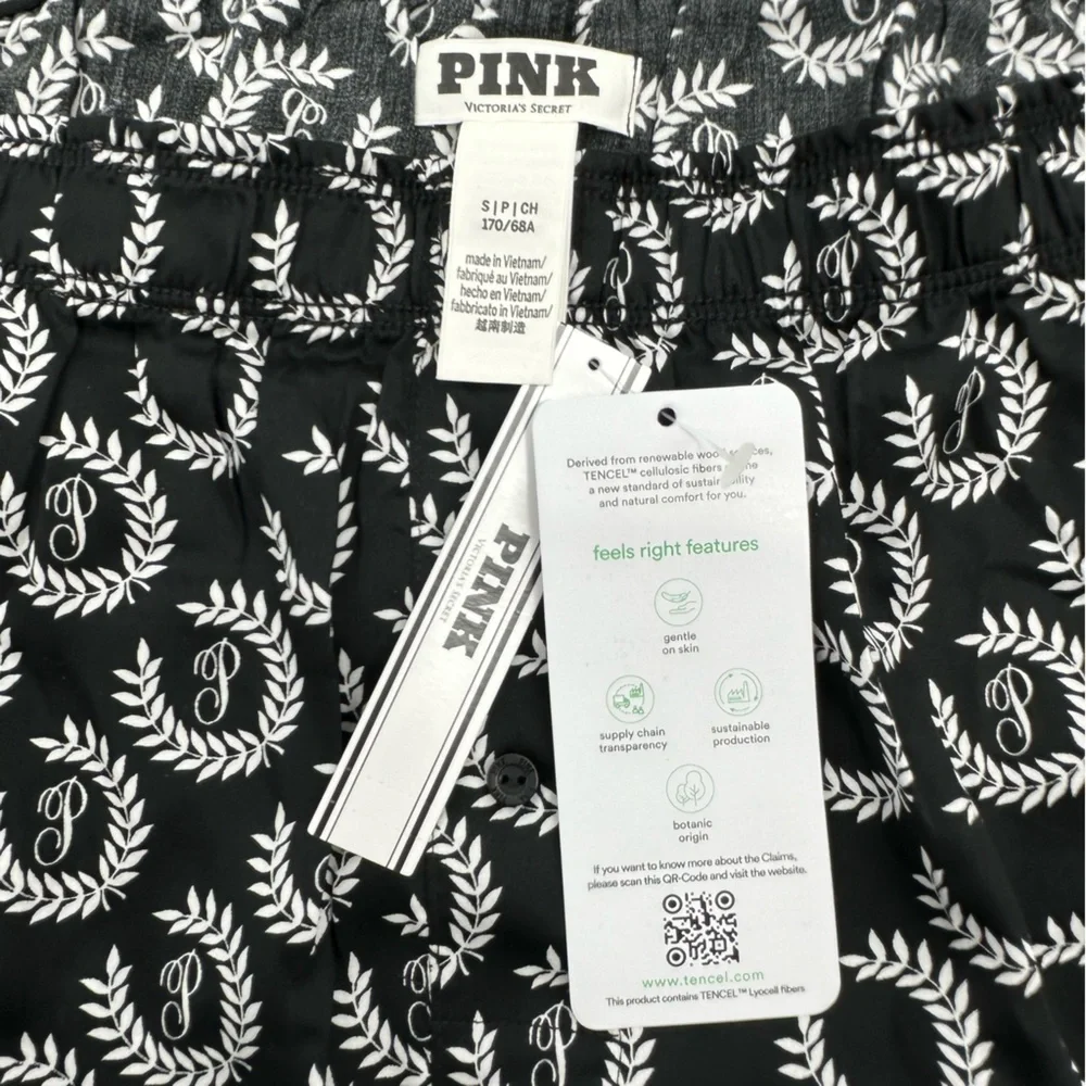 Victoria's Secret PINK Pajama Sleep Logo Boxy Shorts Size Small